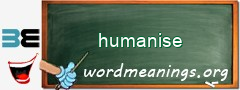WordMeaning blackboard for humanise